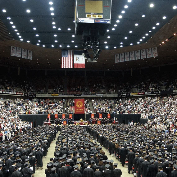 Grand graduation ceremony in arena